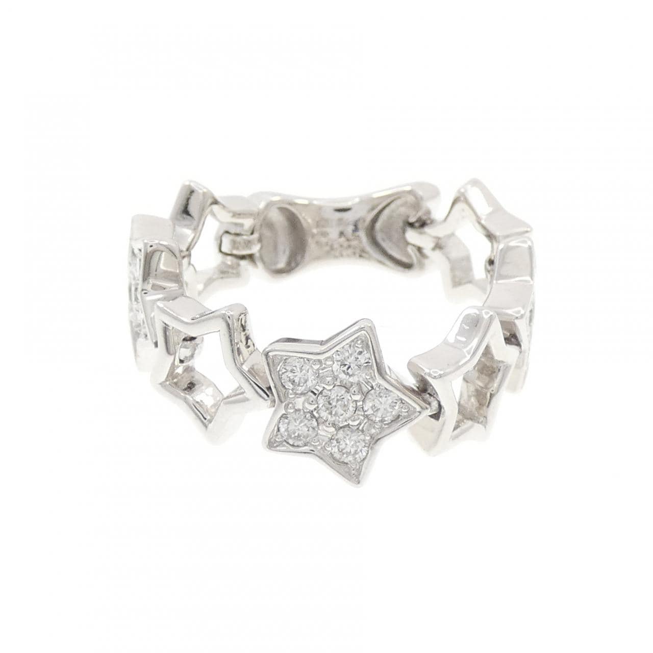 K18WG スター ダイヤモンド リング 0.50CT