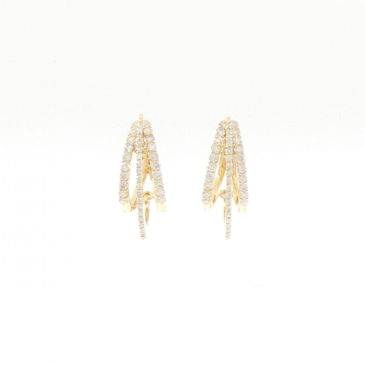 K18YG ダイヤモンド ピアス 0.80CT