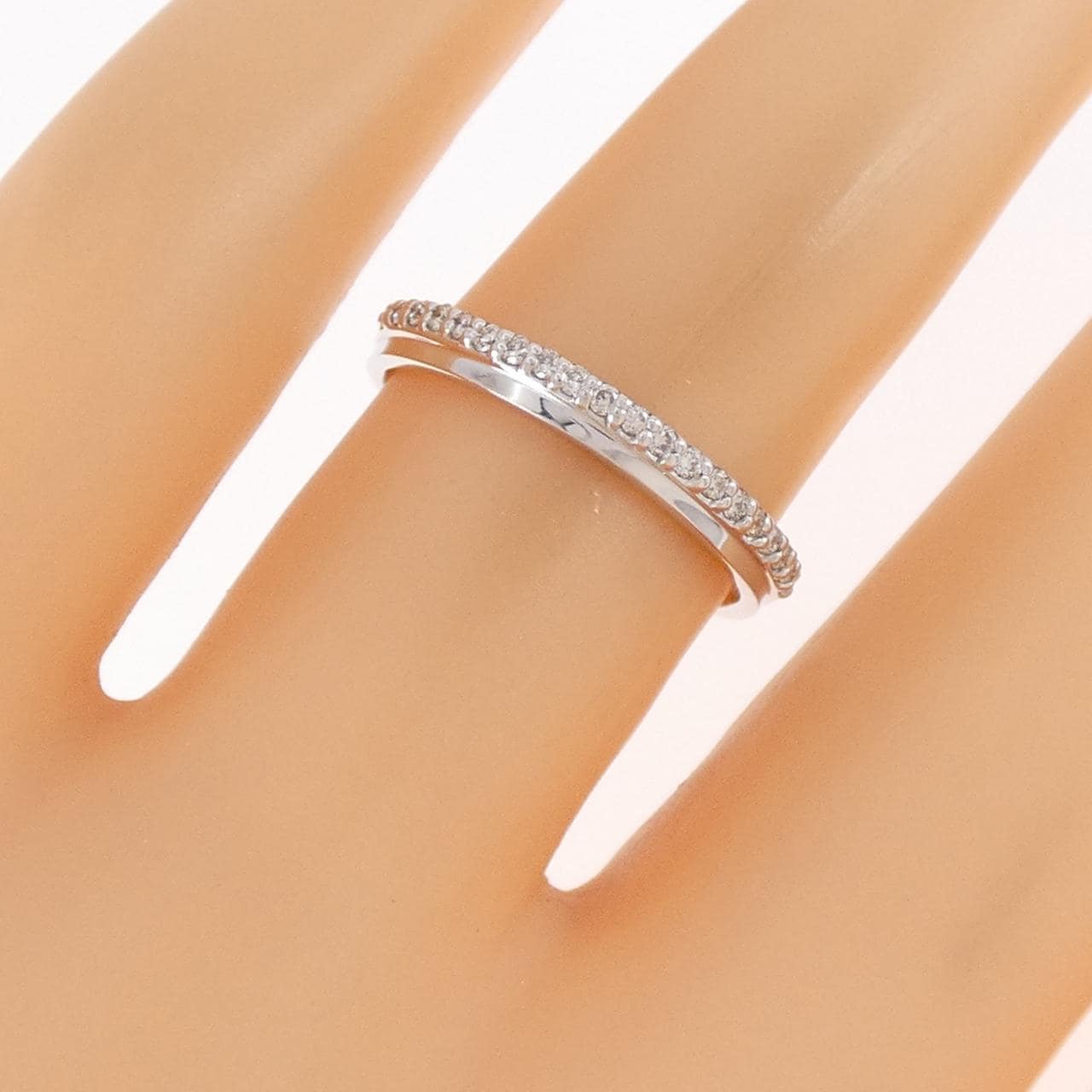 K18WG ダイヤモンド リング 0.13CT
