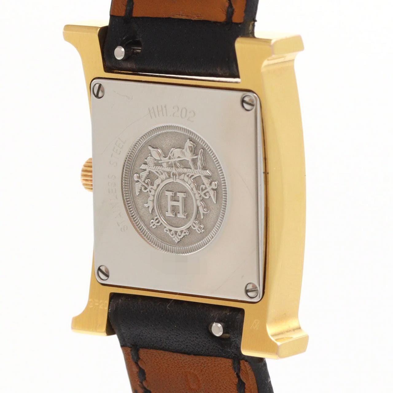 【ノーメンテナンス還元価格】エルメス Hウォッチ･ドゥブルトゥール GP HH1.202 GP クォーツ