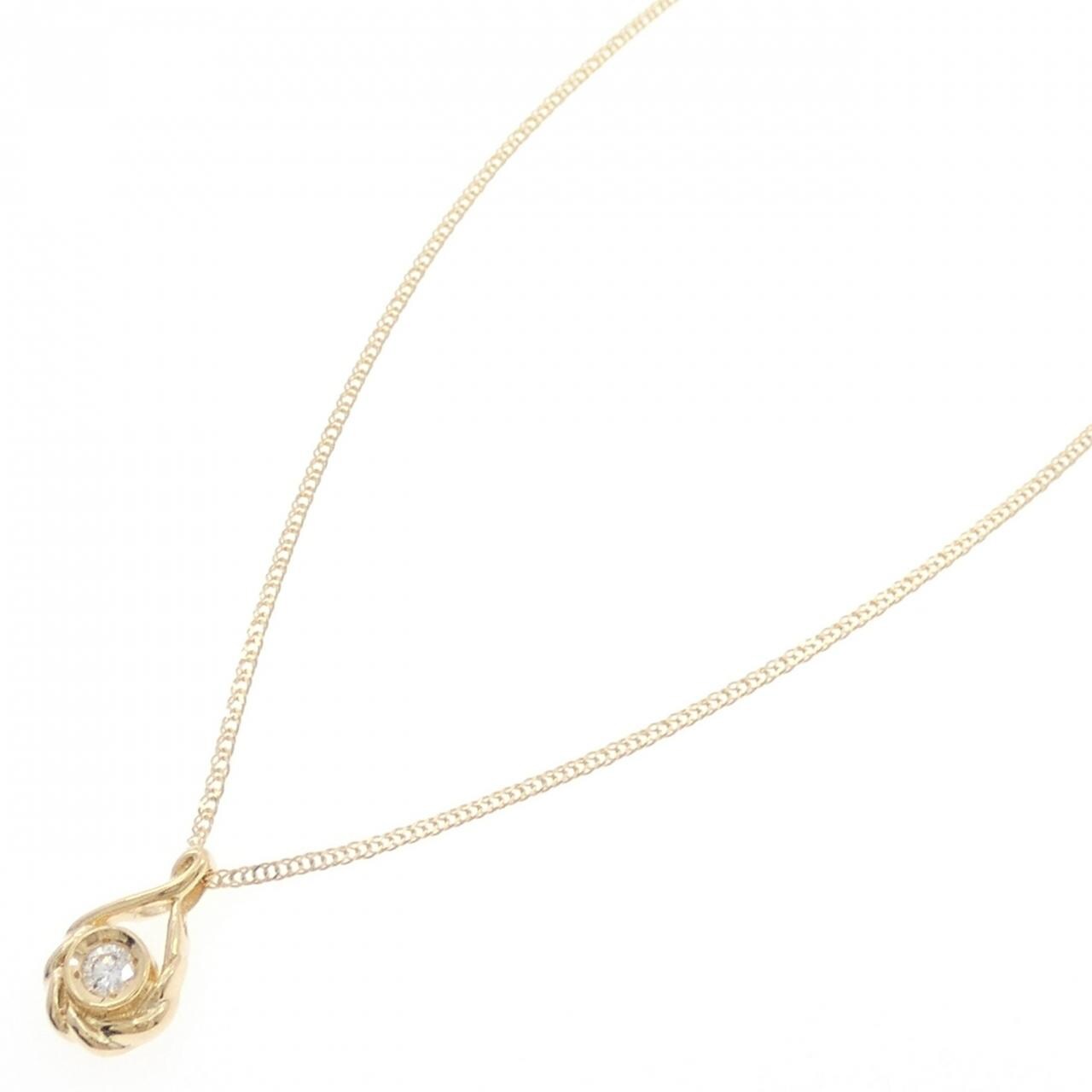 K18YG/750YG ダイヤモンド ネックレス 0.18CT