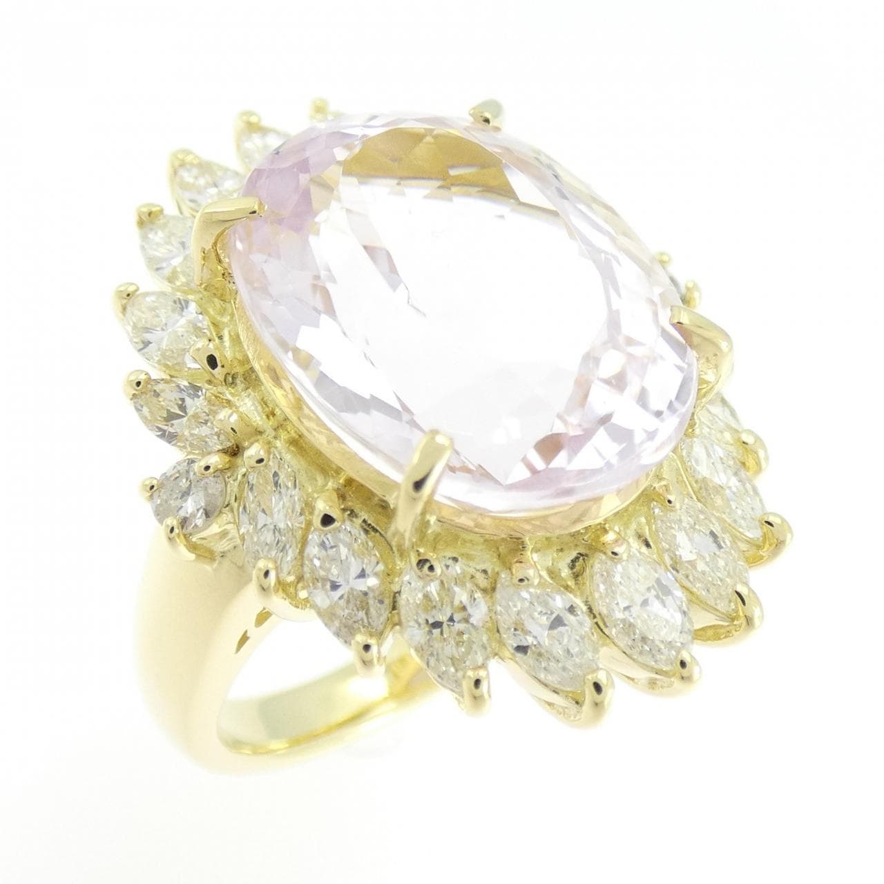 K18YG クンツァイト リング 12.05CT