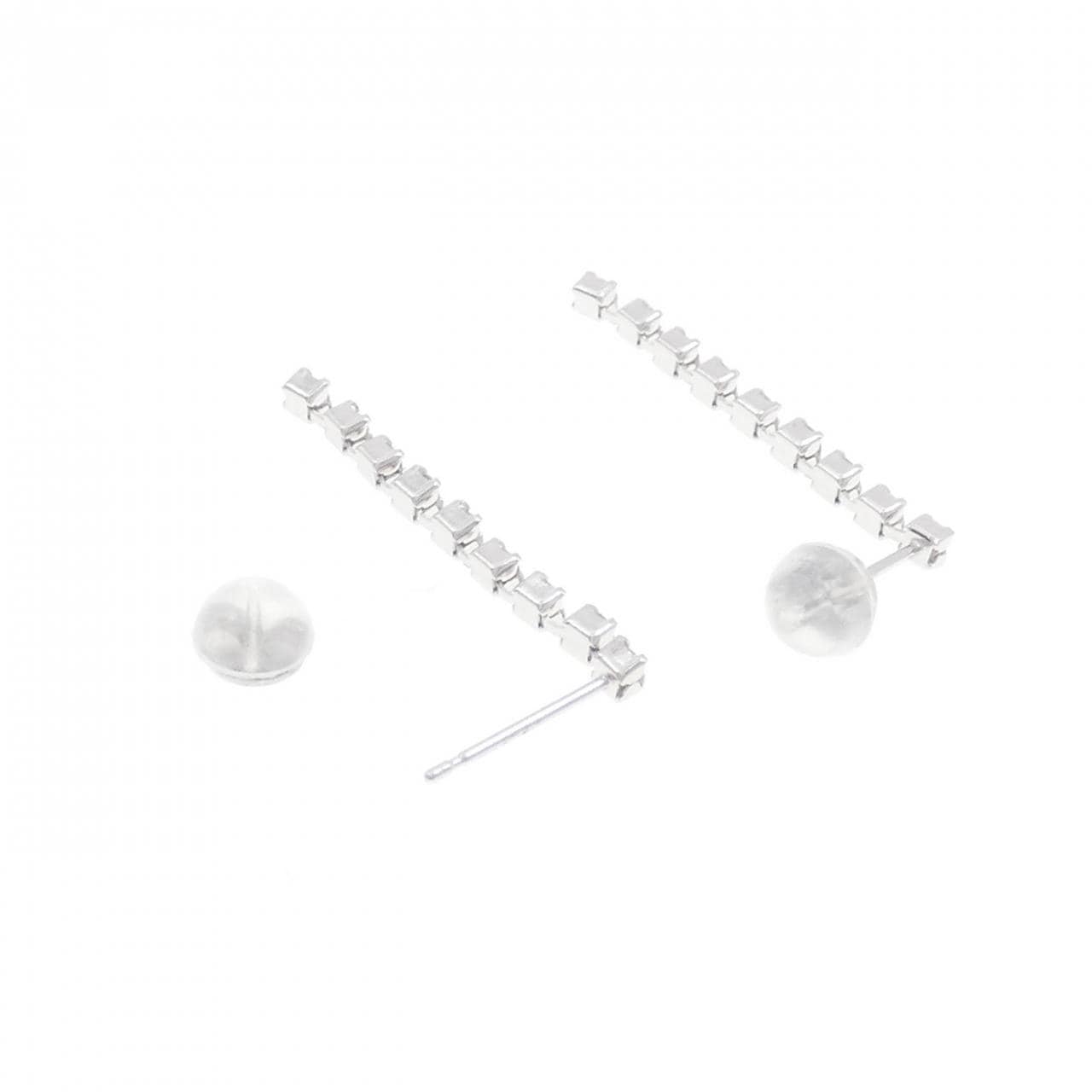 K18WG ダイヤモンド ピアス 0.50CT