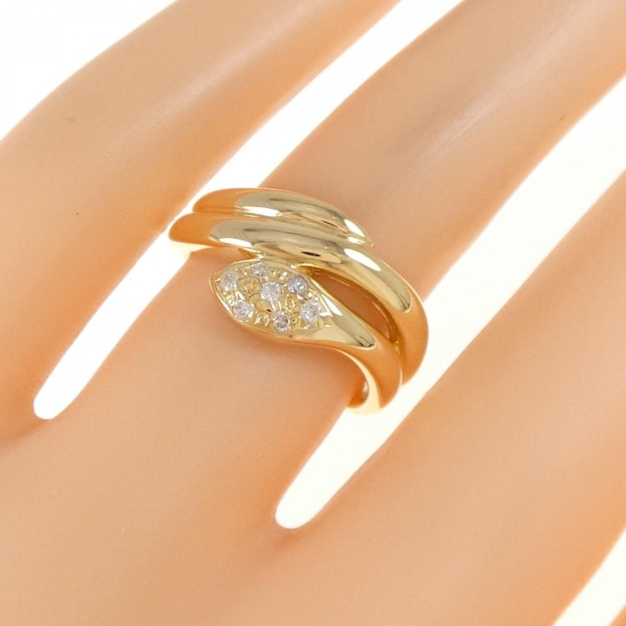 K18YG ダイヤモンド リング 0.07CT