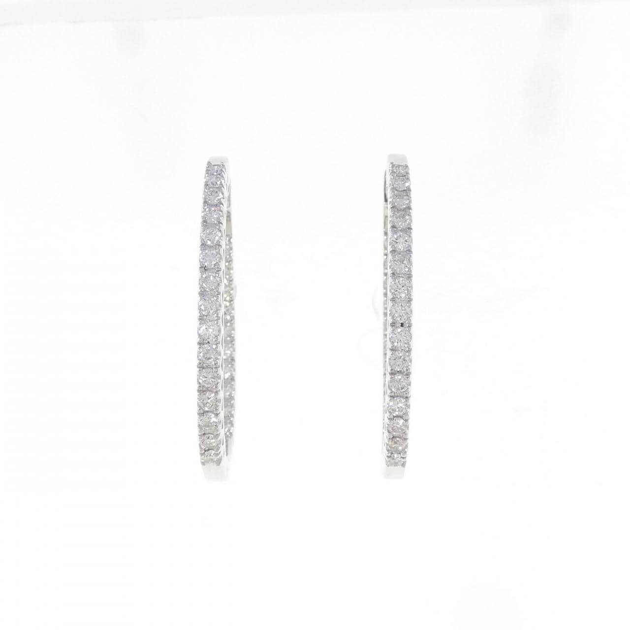 K18WG ダイヤモンド ピアス 0.724CT