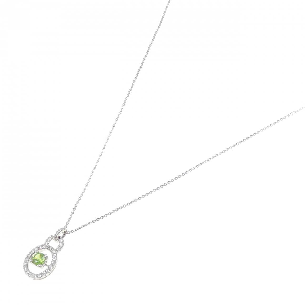 K18WG デマントイドガーネット ネックレス 0.30CT
