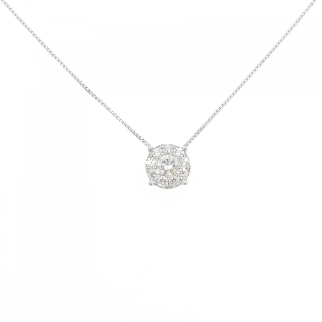 K18WG ダイヤモンド ネックレス 0.38CT