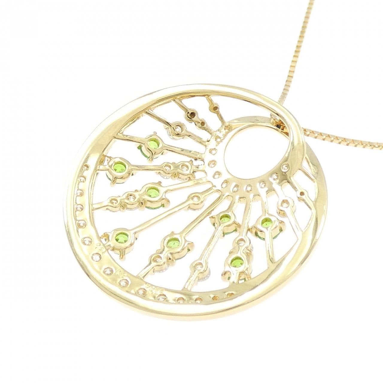 K18YG デマントイドガーネット ネックレス 0.51CT