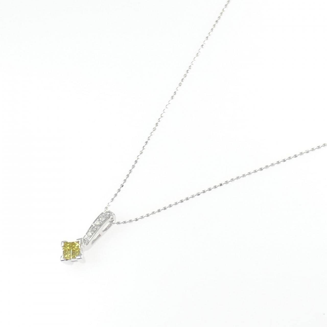 K18WG/750WG ダイヤモンド ネックレス