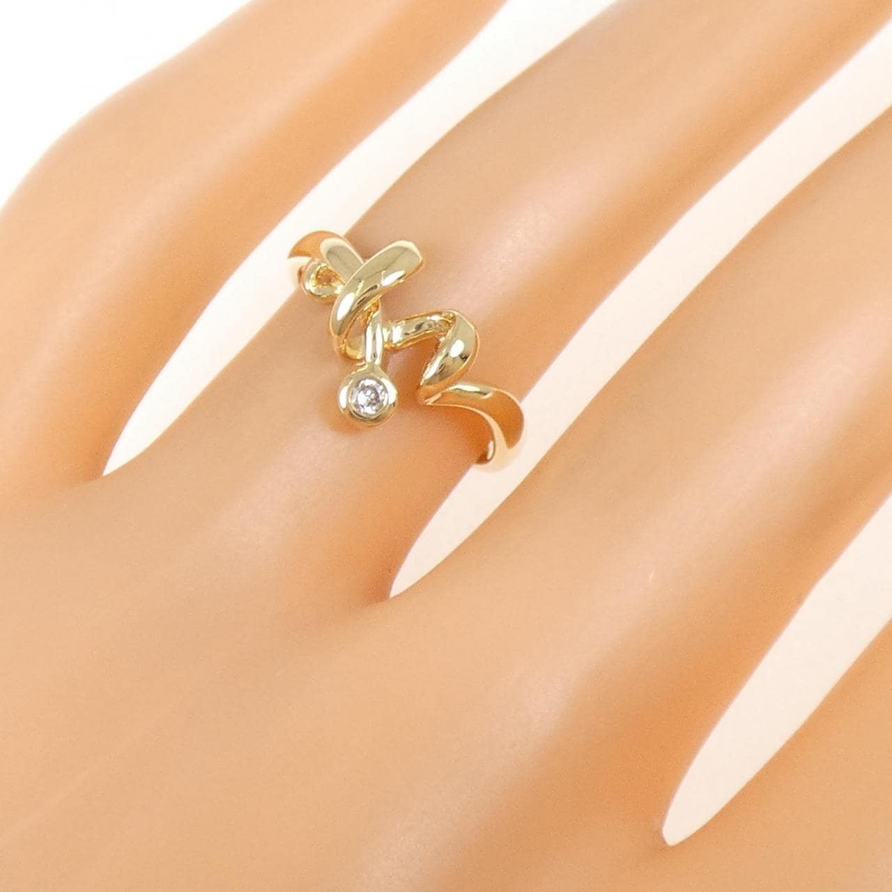K18YG ダイヤモンド リング 0.05CT
