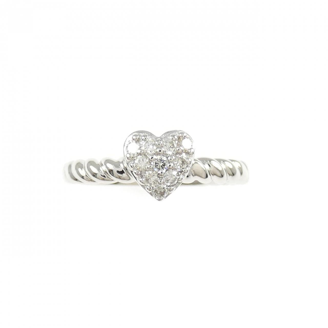 PT900 ハート ダイヤモンド リング 0.16CT