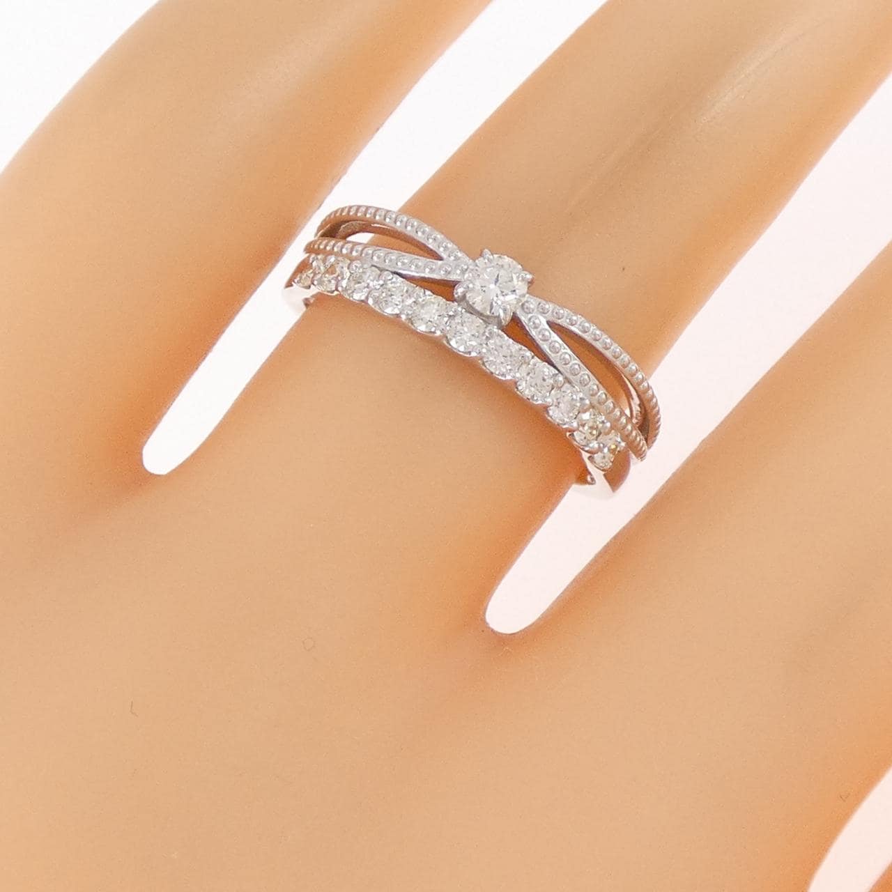 K18WG ダイヤモンド リング 0.28CT
