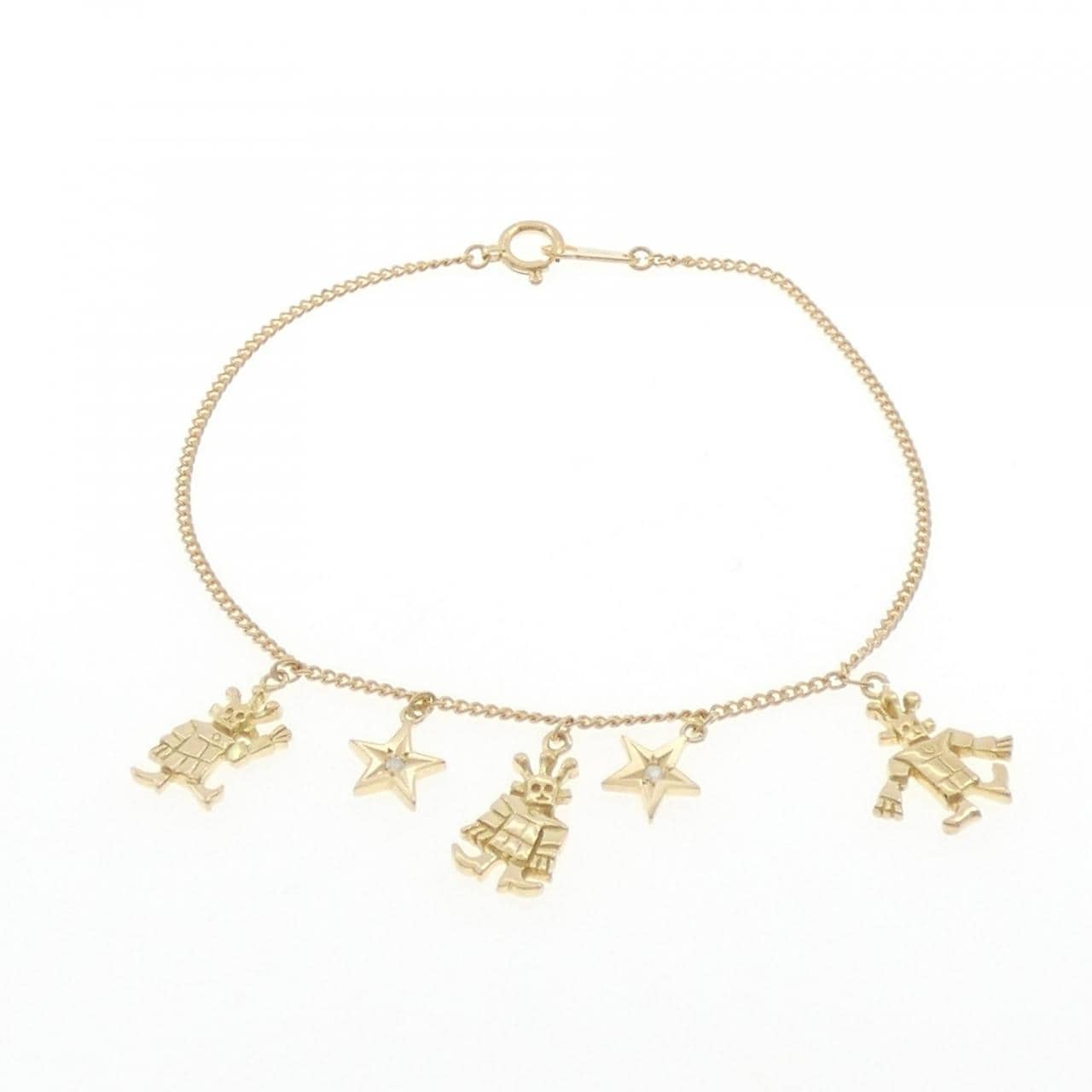 K18YG スター ダイヤモンド ブレスレット