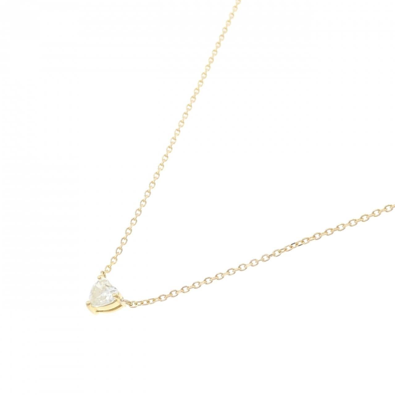K18YG ハートダイヤモンド ネックレス 0.332CT