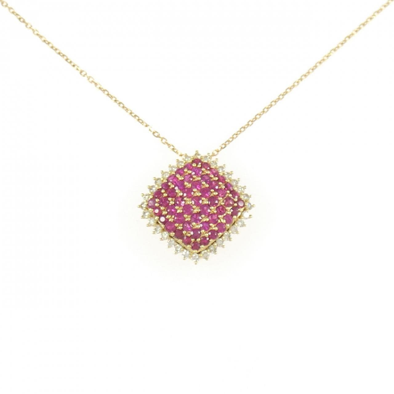 K18YG ルビー ネックレス 1.09CT