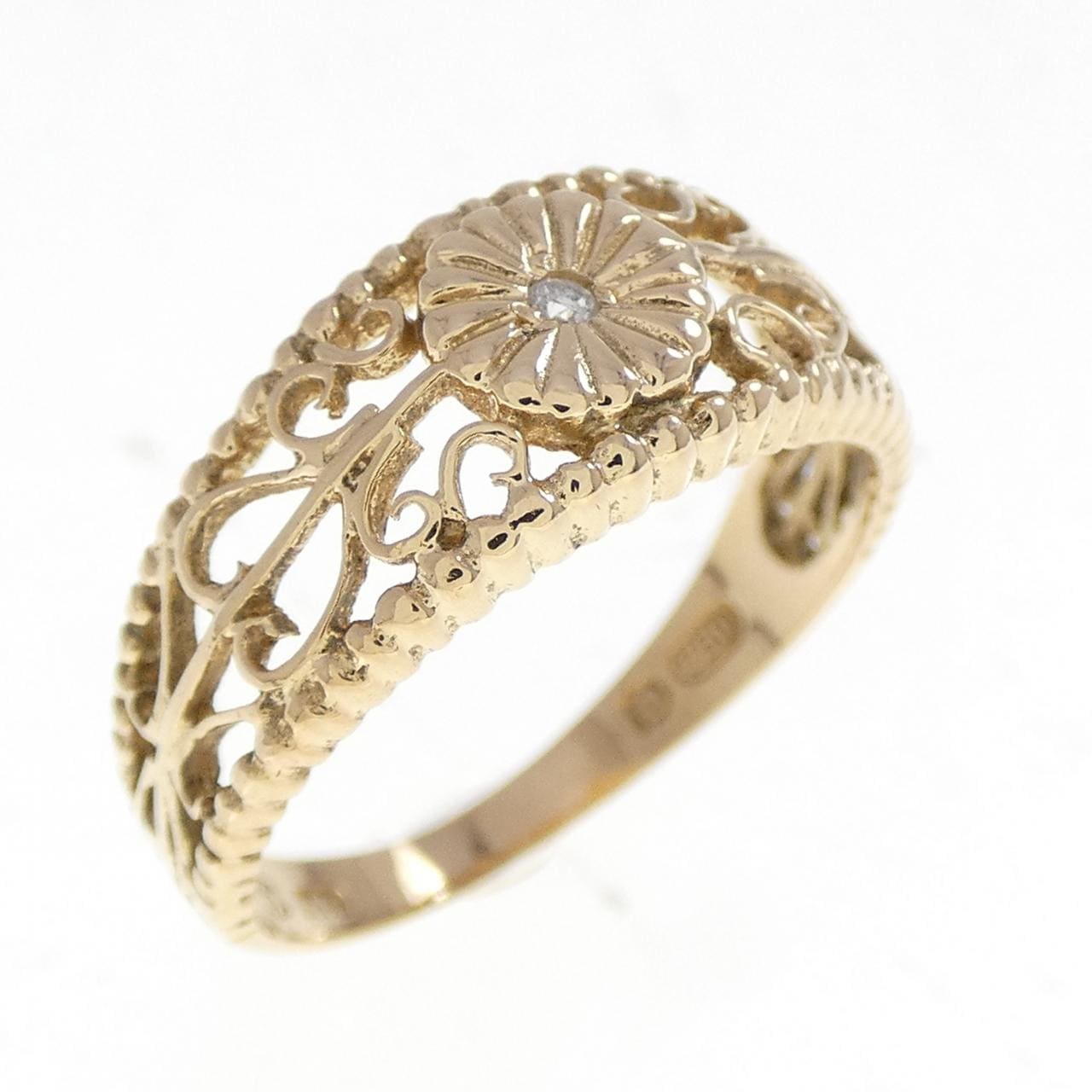 K18YG ダイヤモンド リング