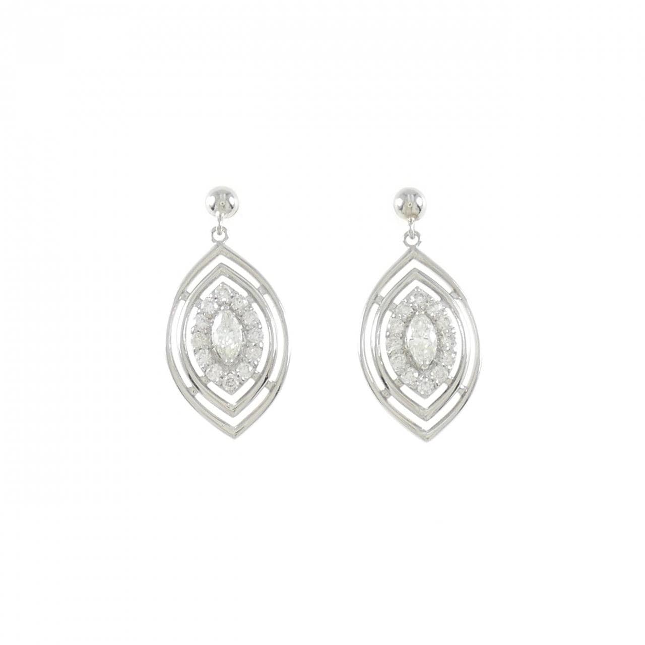 【新品】PT ダイヤモンド ピアス 0.32CT