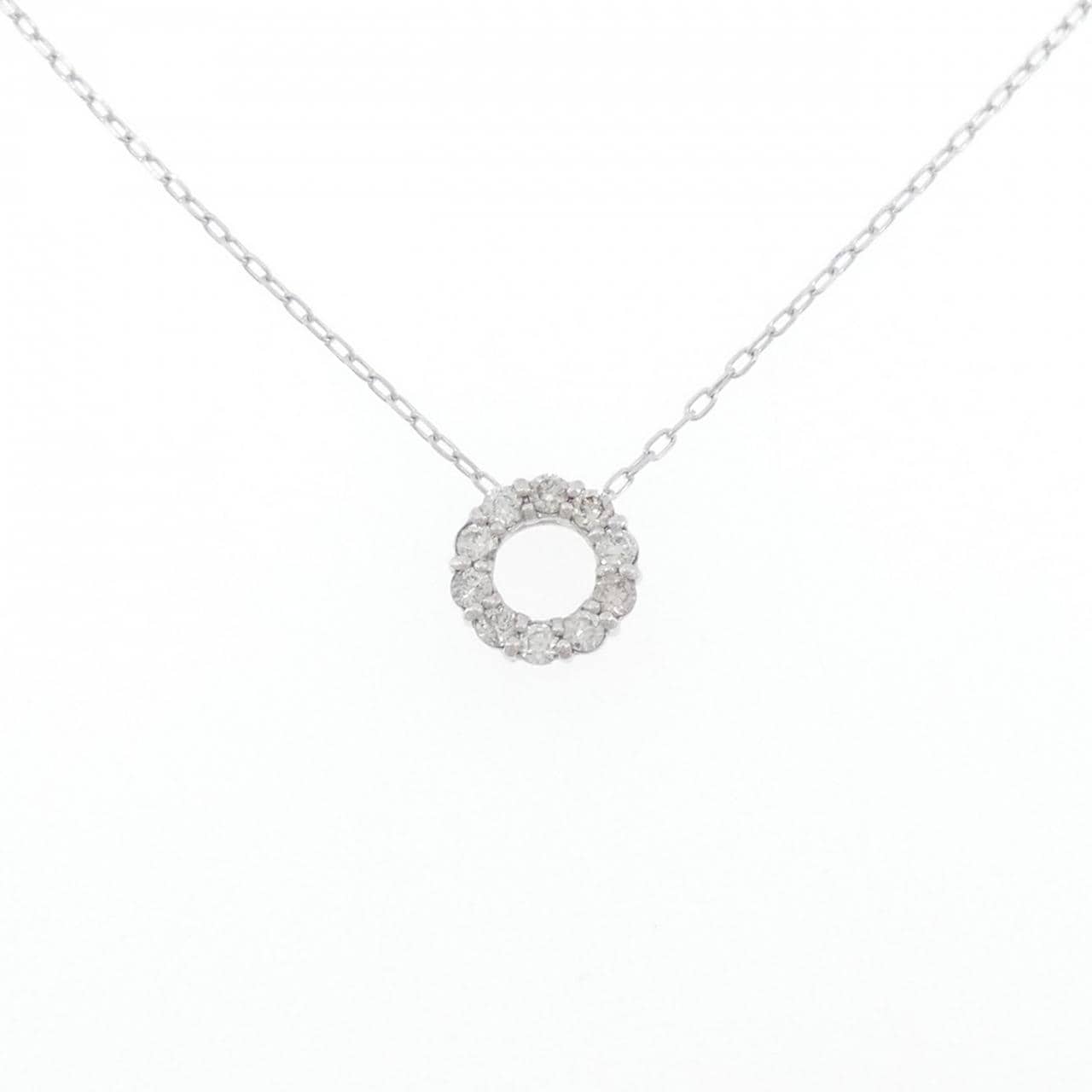 K18WG ダイヤモンド ネックレス 0.30CT