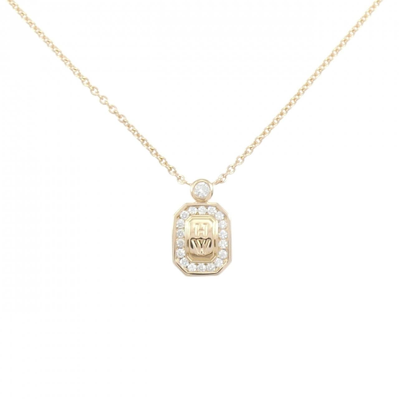 ハリーウィンストン HWロゴ ネックレス