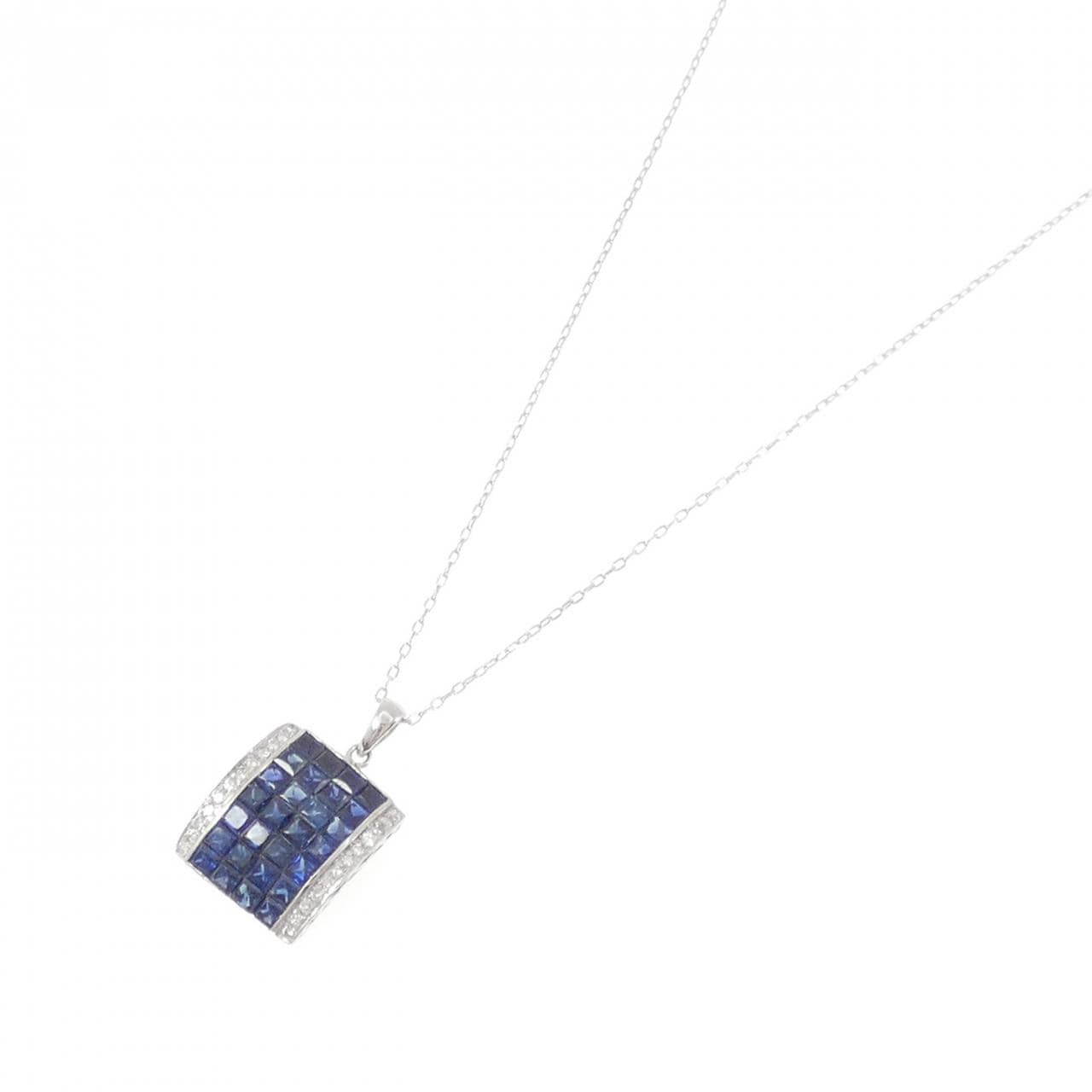 K14WG/K10WG サファイヤ ネックレス 3.00CT