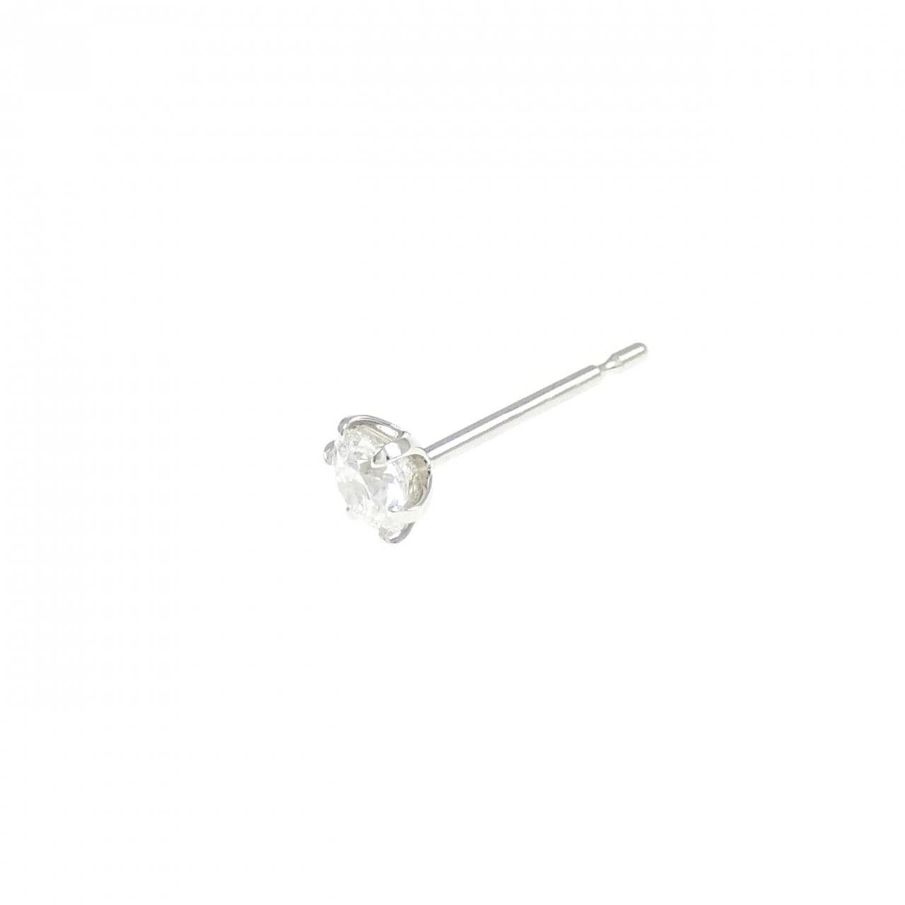 【リメイク】PT900/ST ダイヤモンド ピアス 0.214CT D SI1 3EXT 片耳