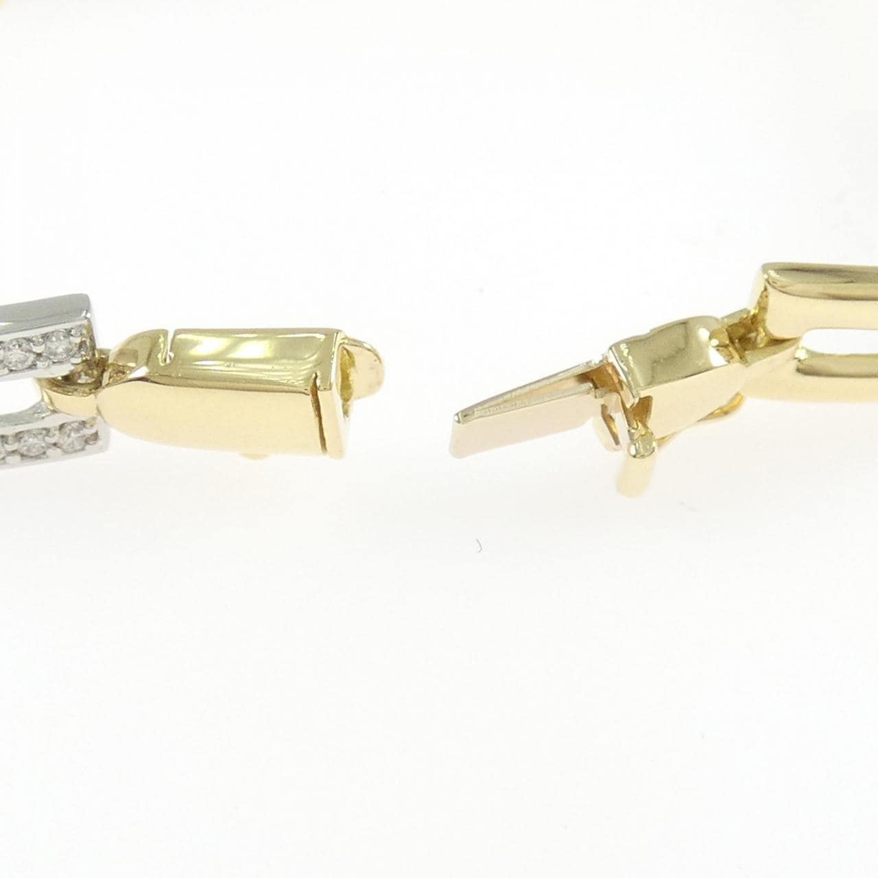 K18YG/PT900 ダイヤモンド ブレスレット 1.01CT