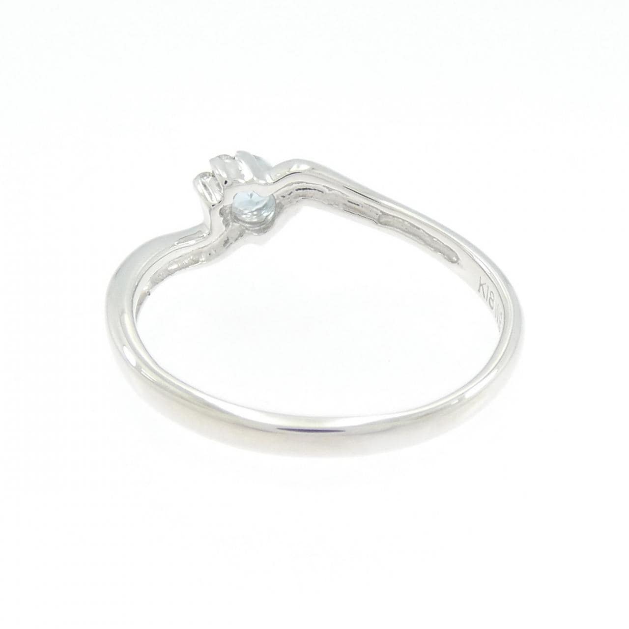 K18WG海藍寶戒指