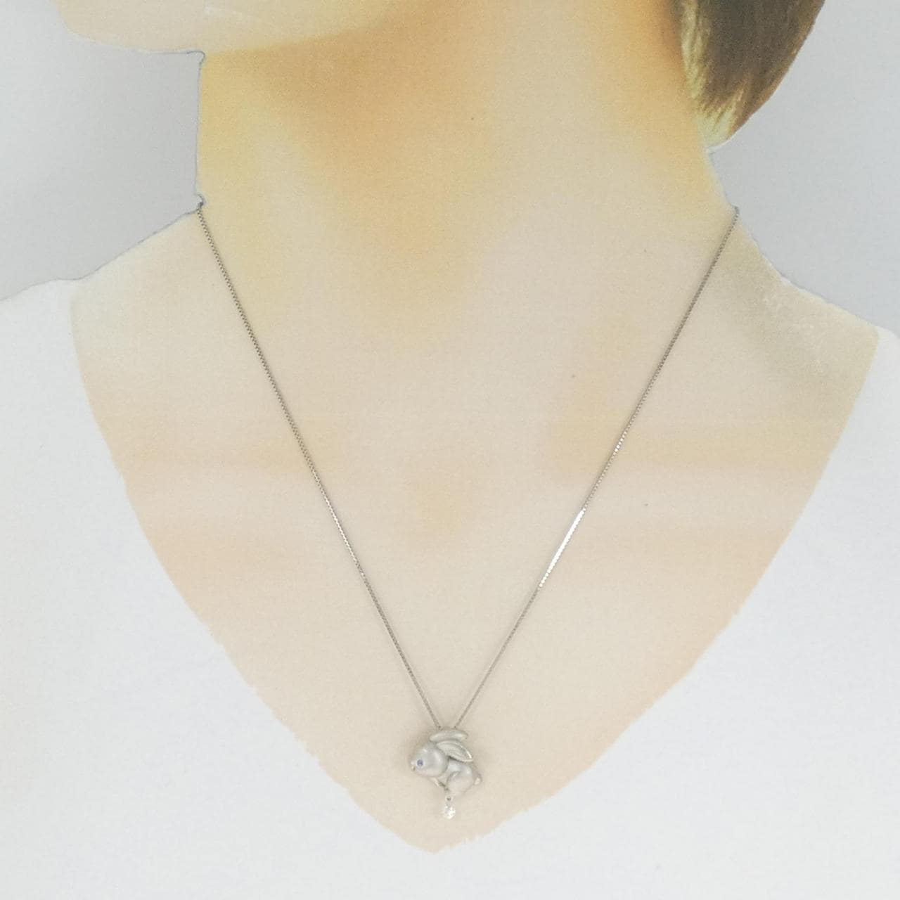 PT ラビット サファイヤ ネックレス 0.01CT