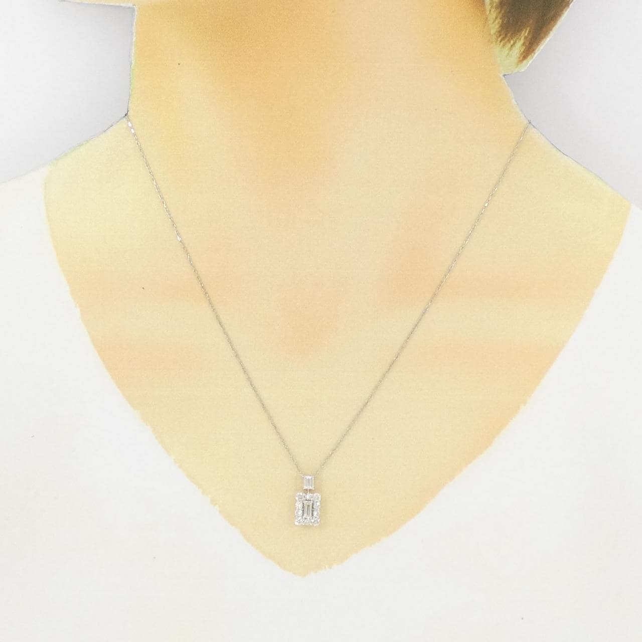 PT950/PT850 ダイヤモンド ネックレス 0.64CT