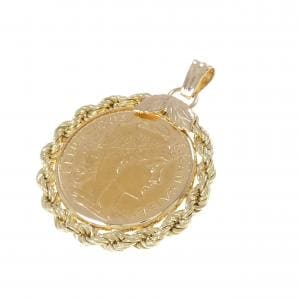 K18YG(枠) コイン ペンダント