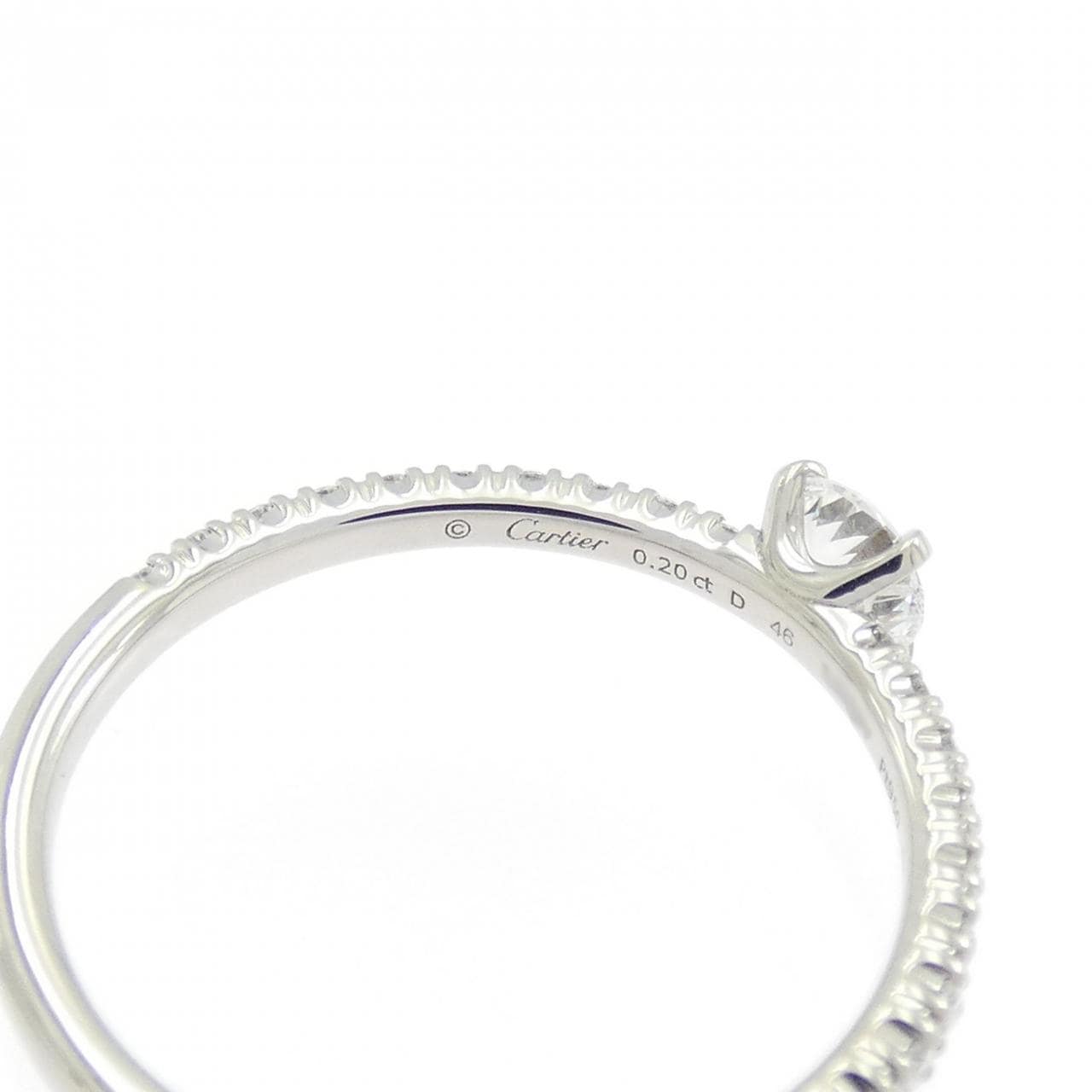 カルティエ エタンセル リング 0.20CT E VVS1 3EXT
