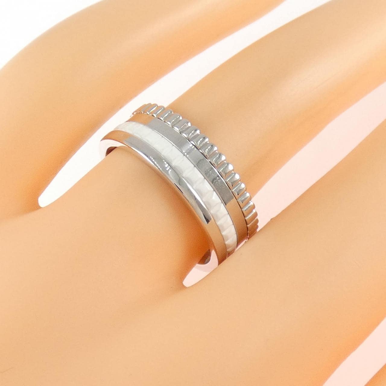 ブシュロン キャトル ダブルホワイト スモール リング