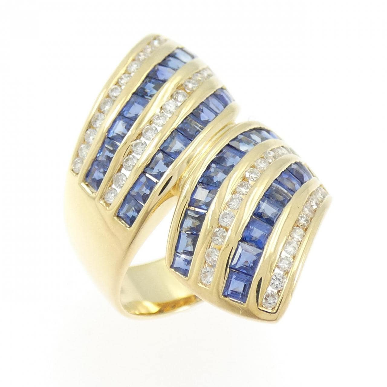 K18YG サファイヤ リング 2.14CT