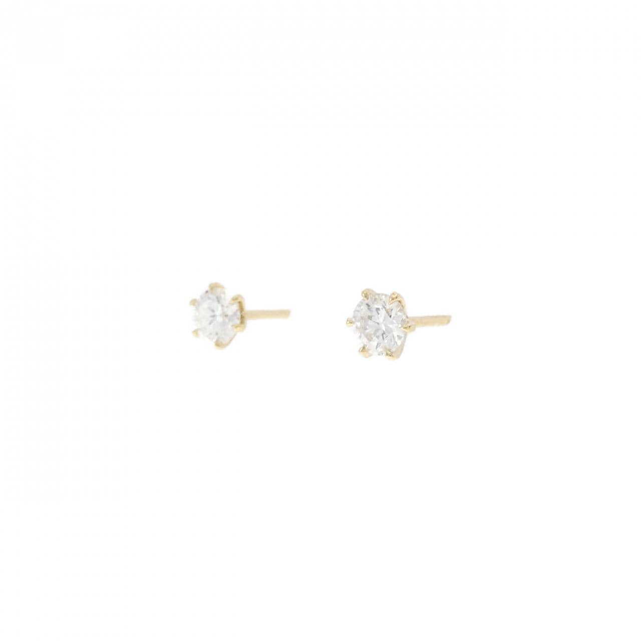 【リメイク】K18YG/ST ダイヤモンド ピアス 0.250CT 0.255CT F-G VS1-2 VG-GOOD