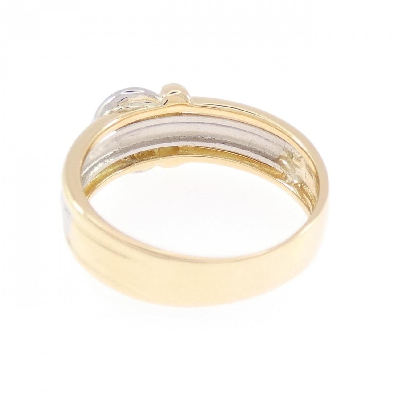 K18YG/PT900 ダイヤモンド リング