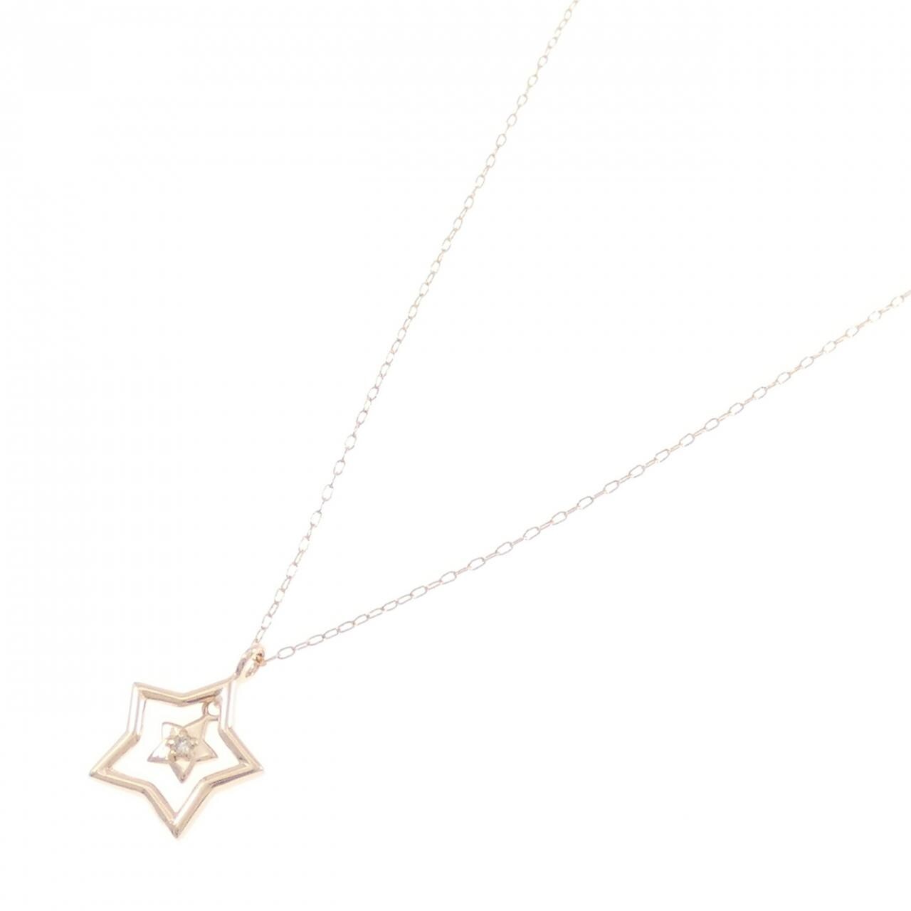コメ兵｜K10PG スター ダイヤモンド ネックレス 0.01CT｜ジュエリー
