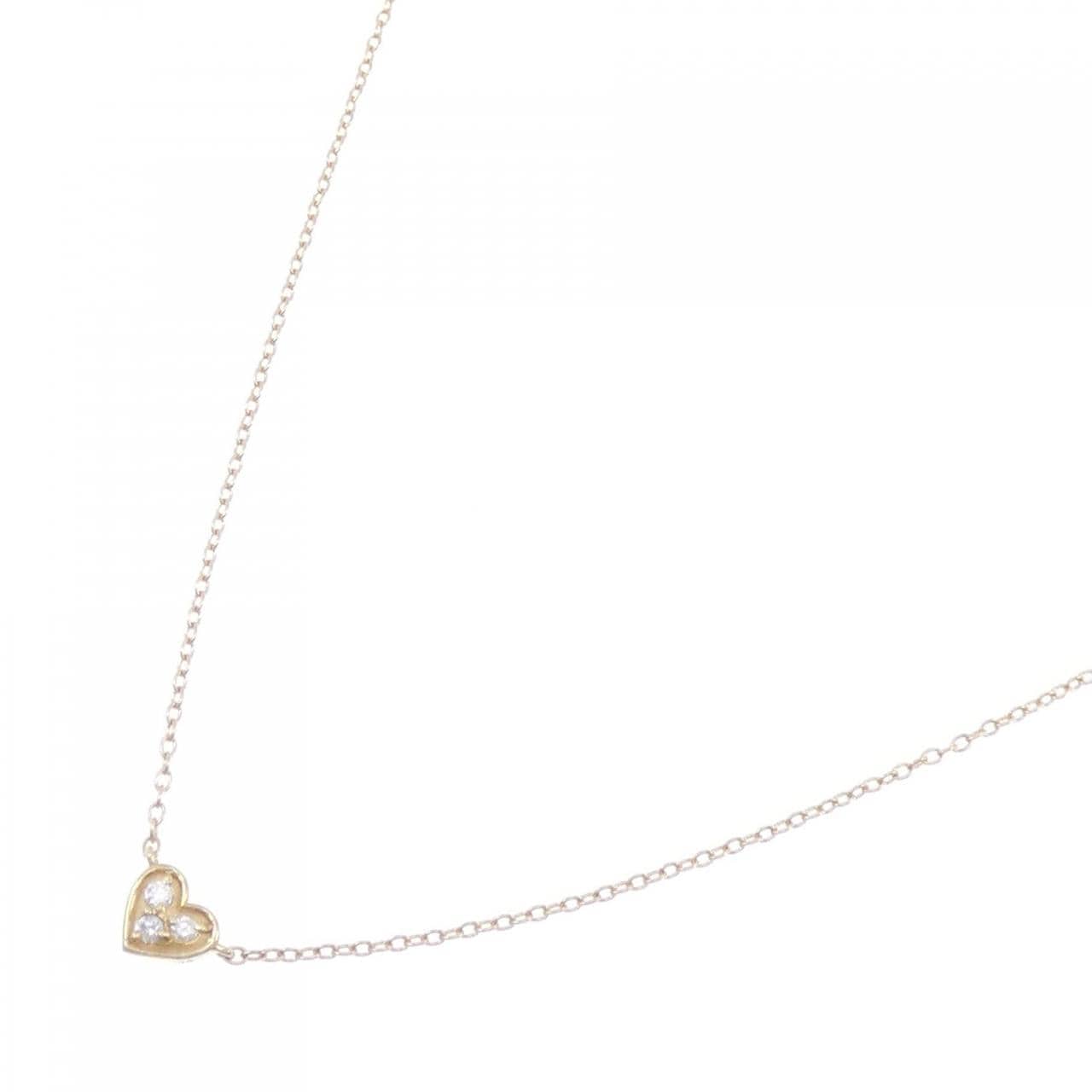 K18YG heart Diamond necklace 0.03CT