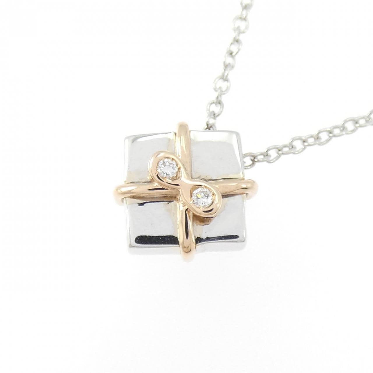 K18WG/K18PG ダイヤモンド ネックレス 0.02CT