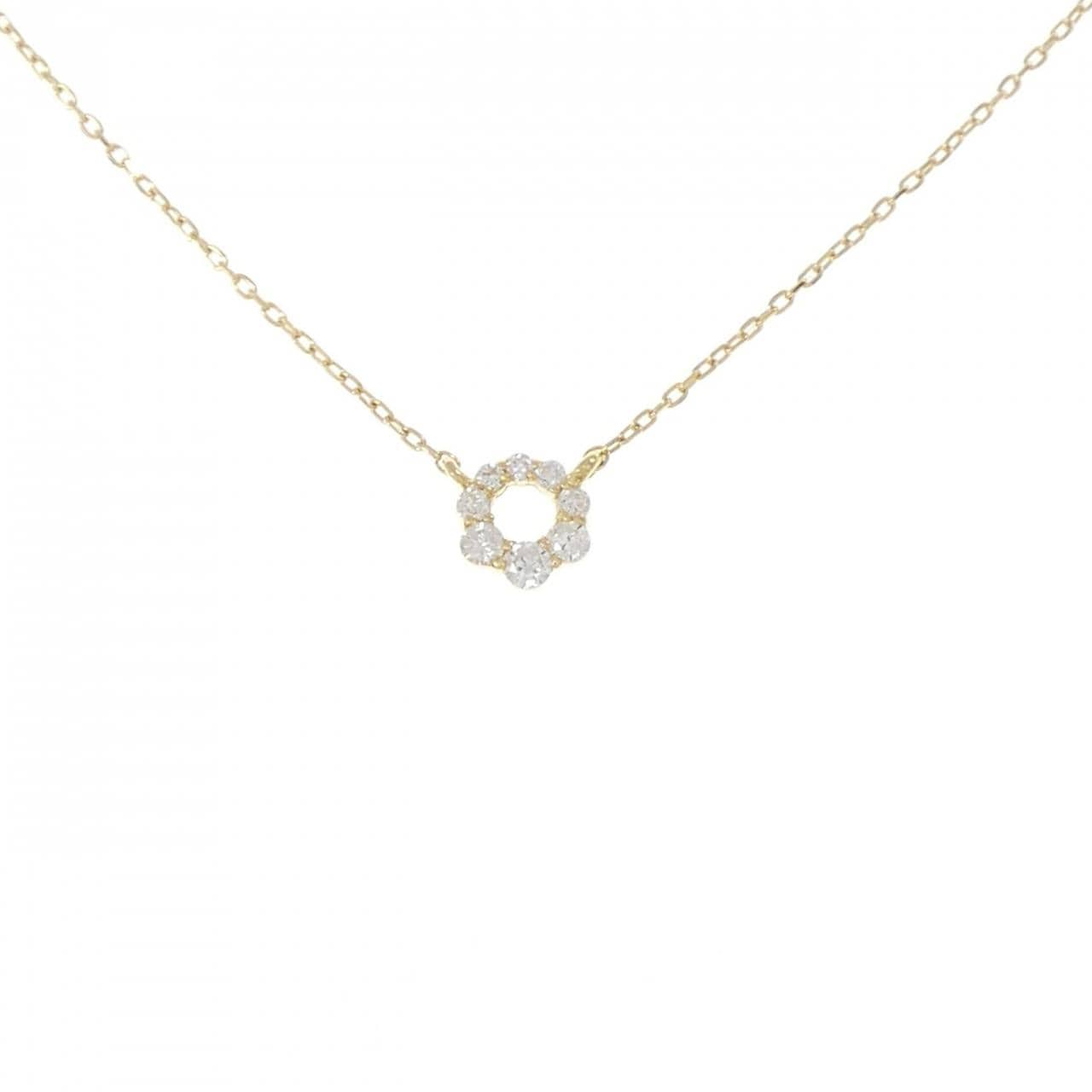 K18YG ダイヤモンド ネックレス 0.07CT