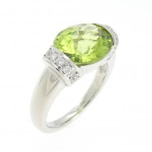 PT900 ペリドット リング 3.76CT
