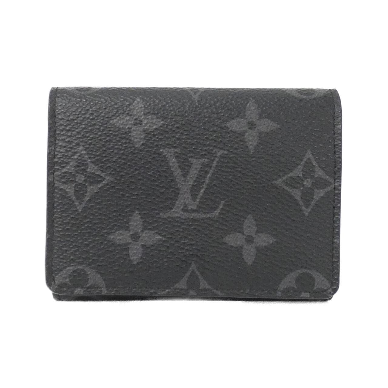 LOUIS VUITTON Monogram Eclipse 卡片夾信封式名片夾 M12874 卡片夾