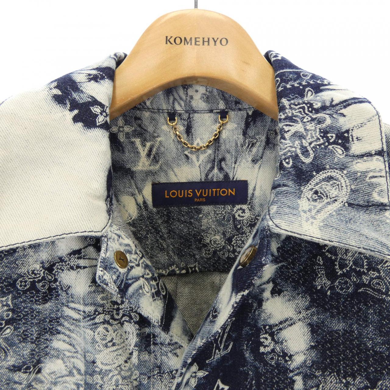 ルイヴィトン LOUIS VUITTON モノグラムバンダナショートスリーブデニムシャツ HNS17XNW2 S/Sシャツ