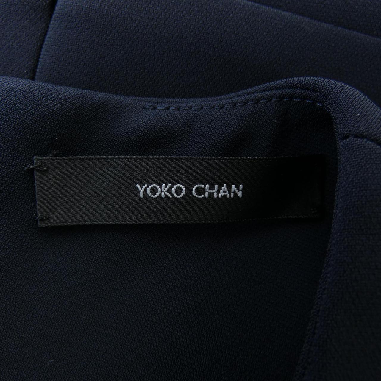 橫紋YOKO CHAN剪裁連衣裙
