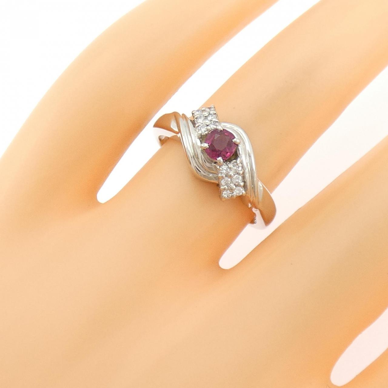 PT900 ルビー リング 0.28CT