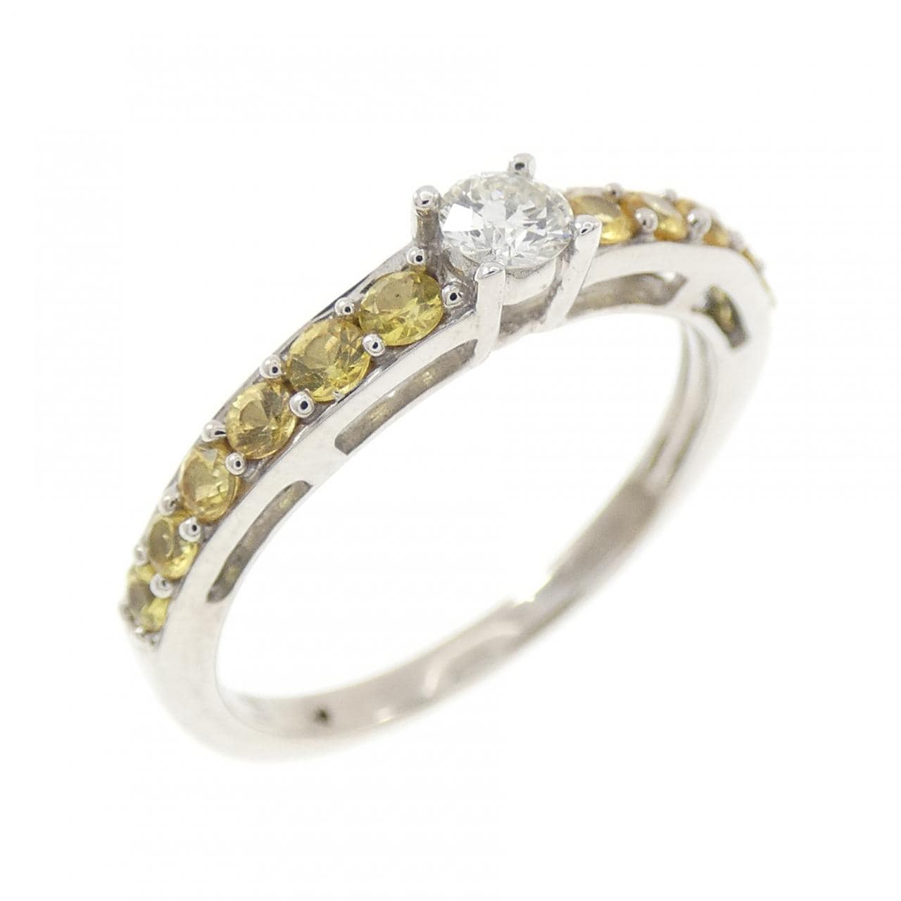 K18WG サファイヤ リング 0.33CT