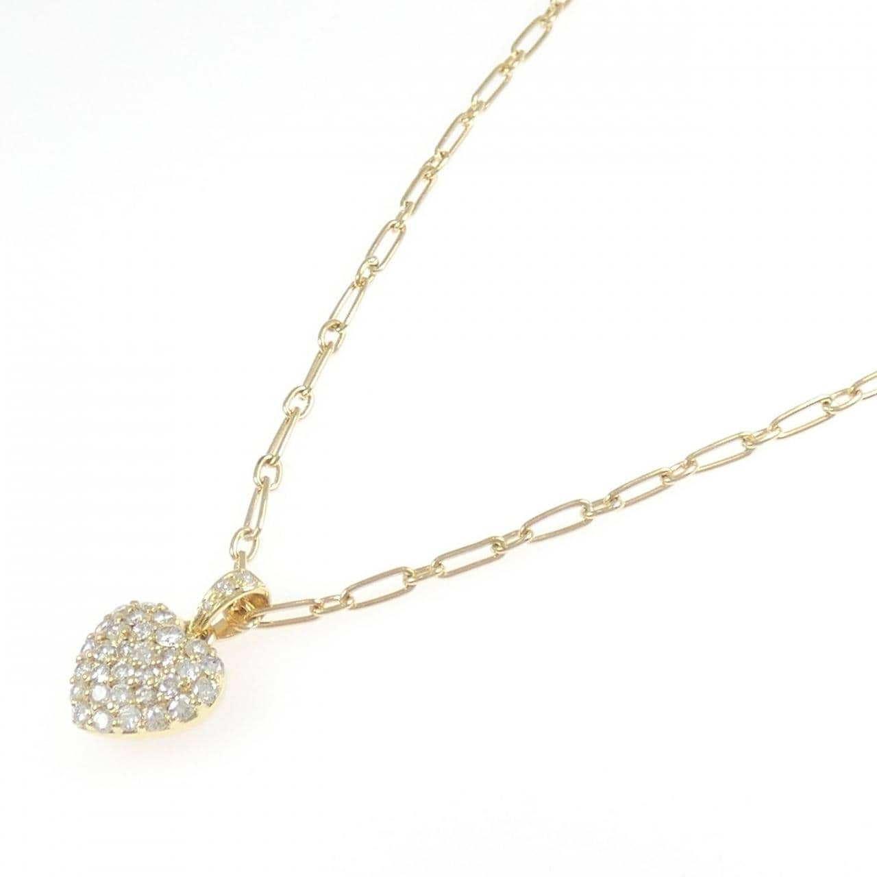 K18YG ハート ダイヤモンド ネックレス 1.29CT