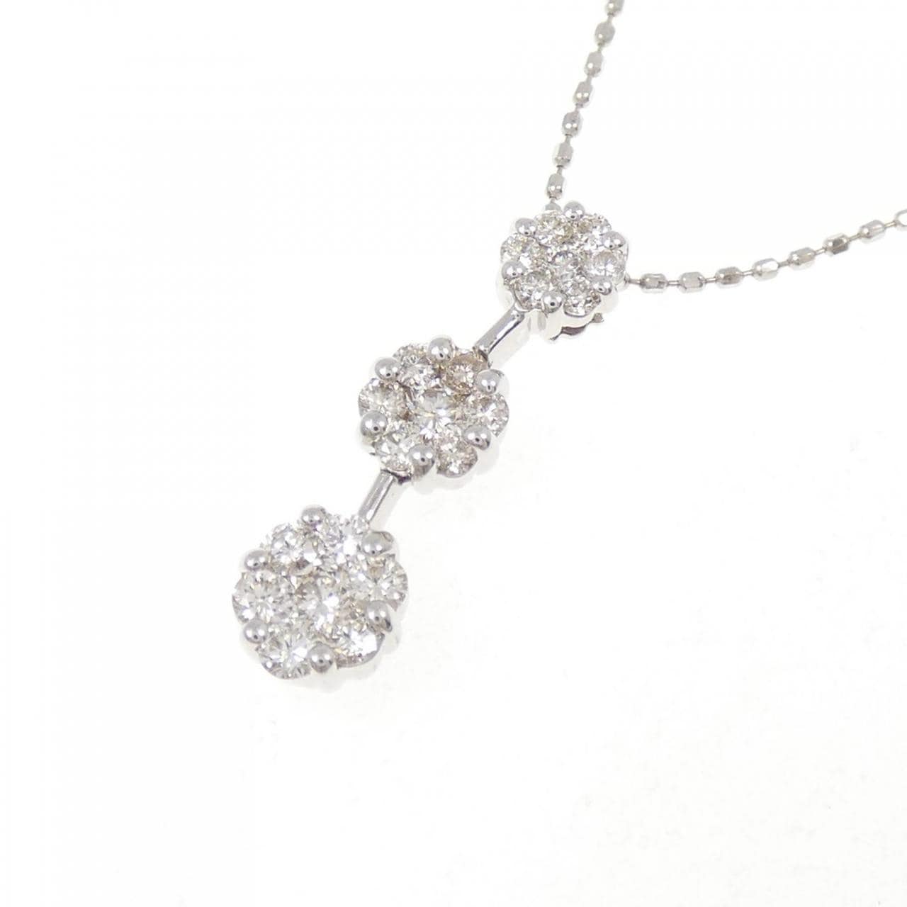 K18WG ダイヤモンド ネックレス 0.50CT