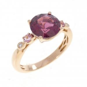 K18PG ガーネット リング 1.70CT