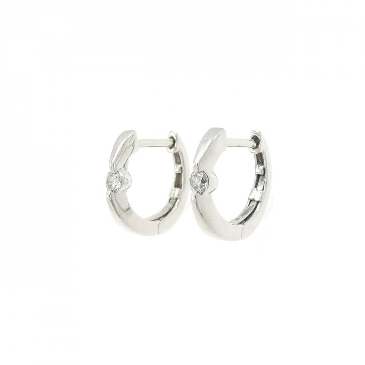 K18WG ダイヤモンド ピアス 0.08CT
