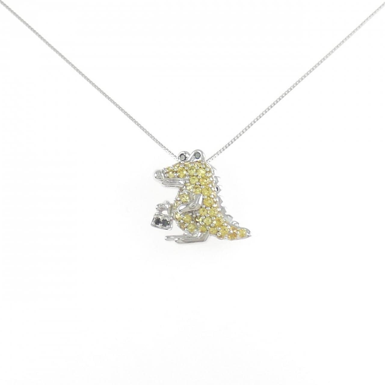 K18WG サファイヤ ネックレス 0.55CT